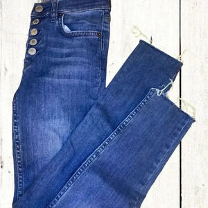 Free People skinny jeans button fly